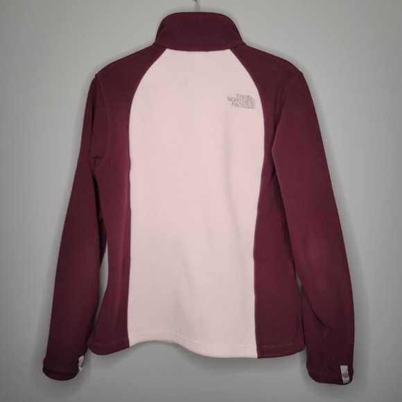 The North Face fleece jacket women's size M pink purple long sleeve zip up‎ - Picture 3 of 12